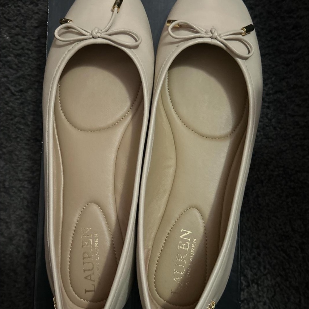 Ralph Lauren Beige Ballet Flats
